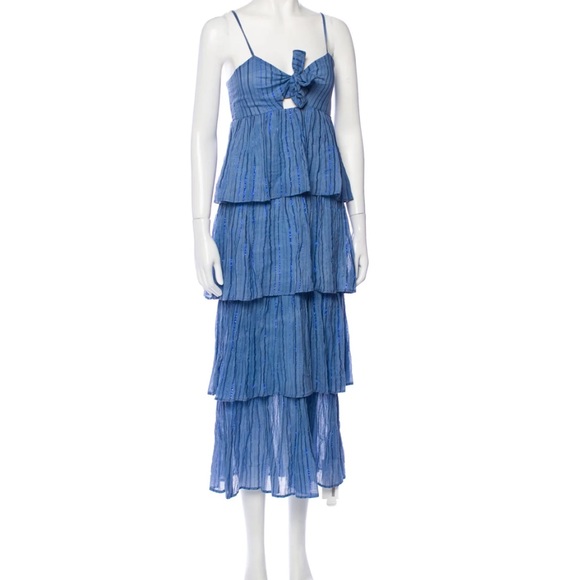 Saylor blue ruffled dress - Picture 3 of 3